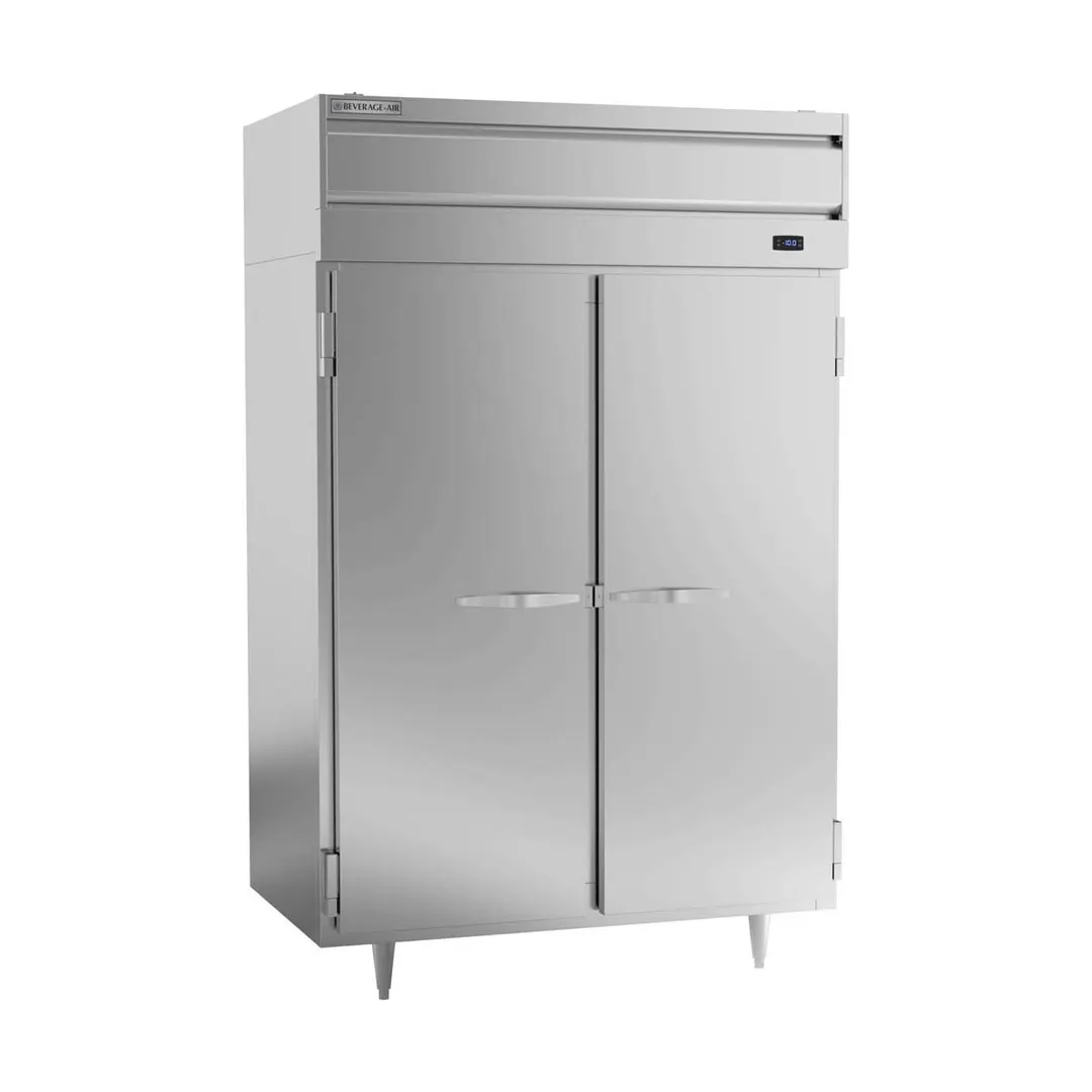 Beverage Air PF2HC-1AS 52" Two Section Reach-In Freezer w/ 2 Solid Doors, Aluminum Interior, 45 cu. ft.