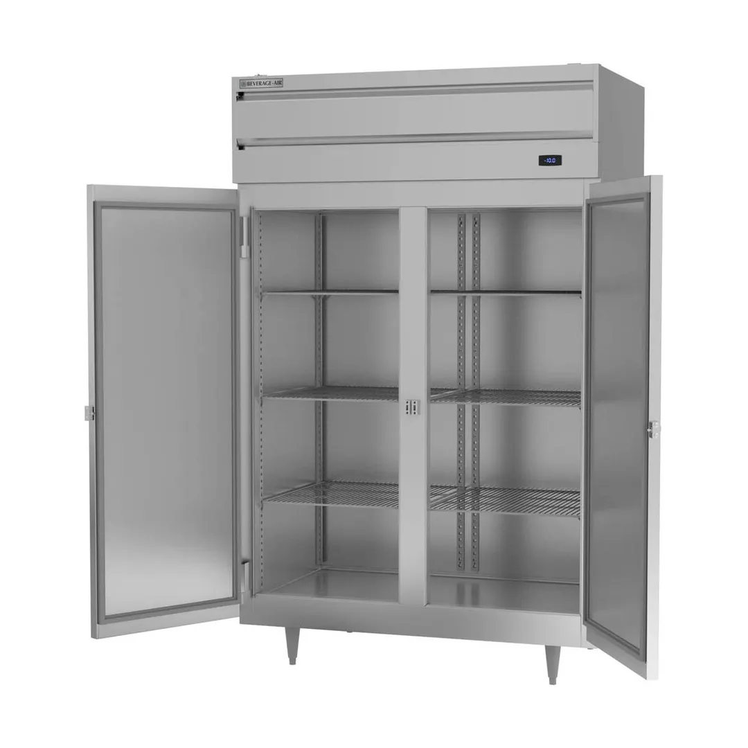 Beverage Air PF2HC-1AS 52" Two Section Reach-In Freezer w/ 2 Solid Doors, Aluminum Interior, 45 cu. ft.