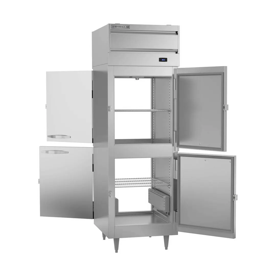 Beverage Air PH1-1HS-PT 1-Section 4-Door Solid Heated Holding Cabinet, 21.01 cu ft, Stainless Steel Front & Sides