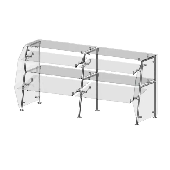 Premier Metal & Glass TMT2S-A Choice™ Adjustable Full-Service Sneeze Guard