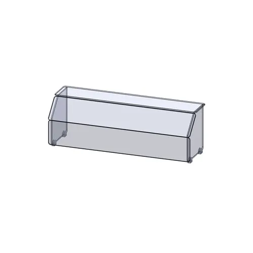 Premier Metal & Glass TMU3 Infinity Uv Bonded Fixed Full-Service Sneeze Guard