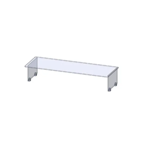 Premier Metal & Glass TMUS Infinity Uv Bonded Fixed Self-Service Sneeze Guard