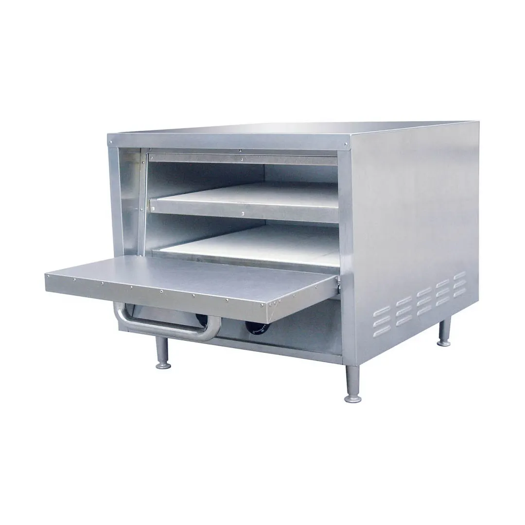 Adcraft PO-18 Double-Deck Electric Pizza Oven w/ 18" Deck Width, 2 Removable Ceramic Shelves