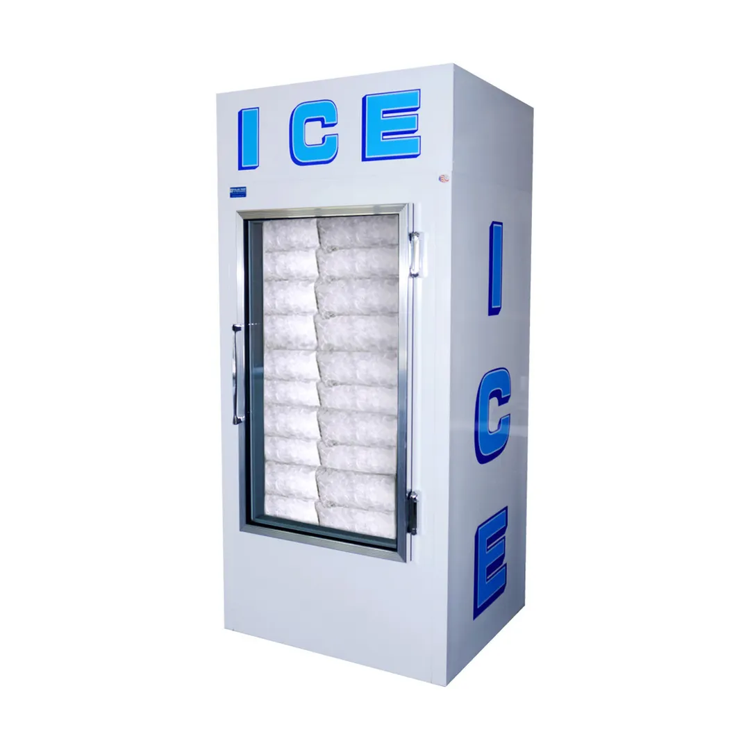 Polar Temp 300ADG 36" Indoor Ice Merchandiser w/ Glass Door, Auto Defrost, 28 cu. ft.