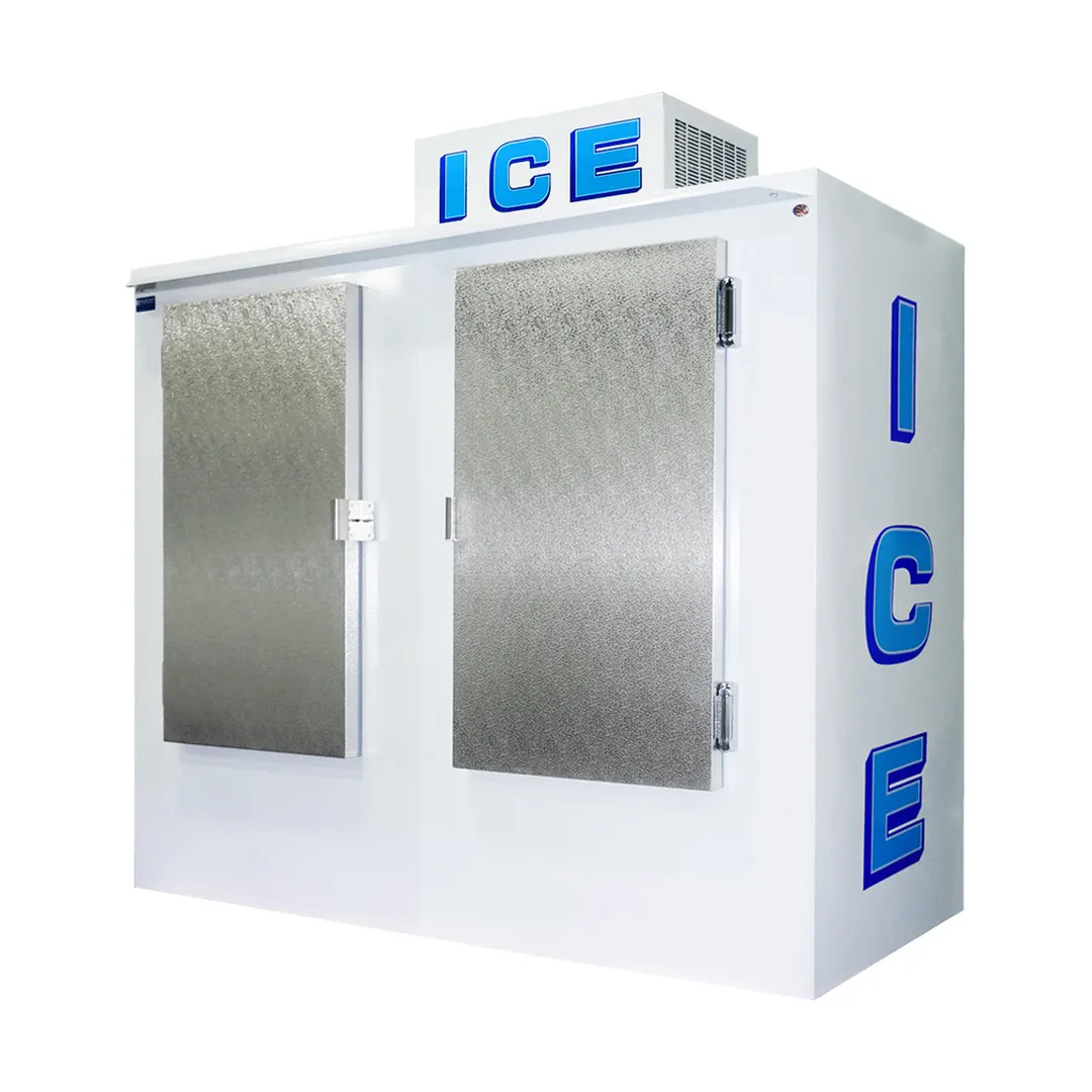 Polar Temp 850AD 84" Outdoor Ice Merchandiser w/ Solid Door, Auto Defrost, 85 cu. ft.