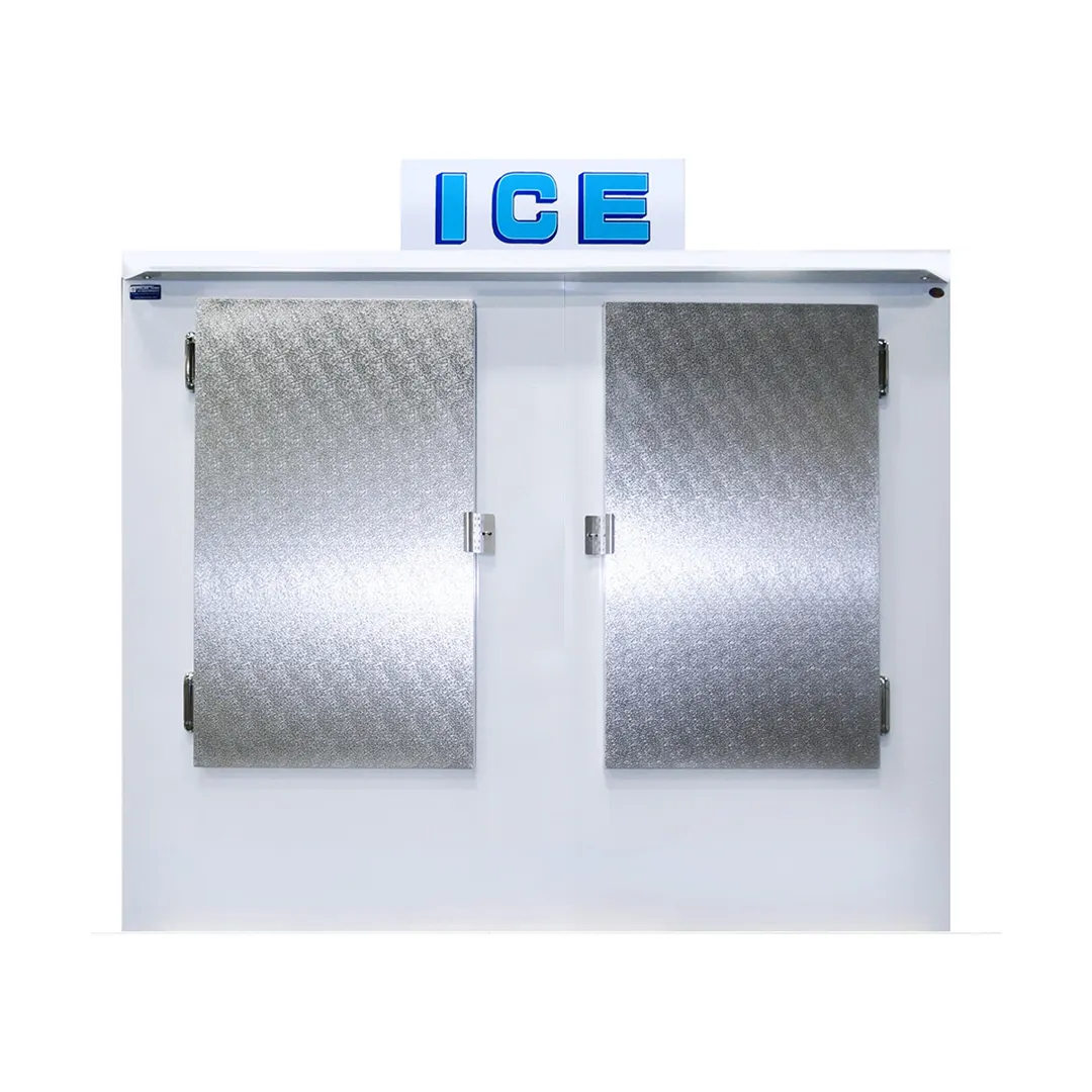 Polar Temp 850AD 84" Outdoor Ice Merchandiser w/ Solid Door, Auto Defrost, 85 cu. ft.