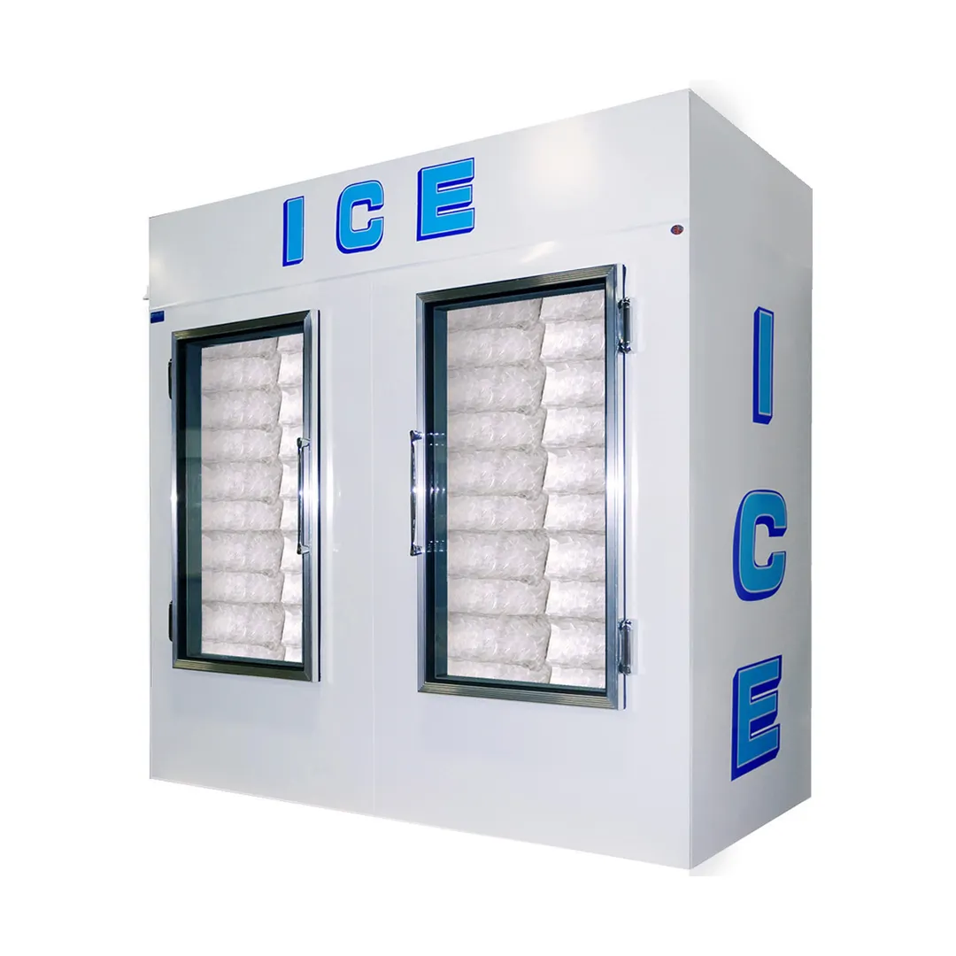 Polar Temp 850CWG 84" Indoor Ice Merchandiser w/ Glass Door, Cold Wall, 85 cu. ft.