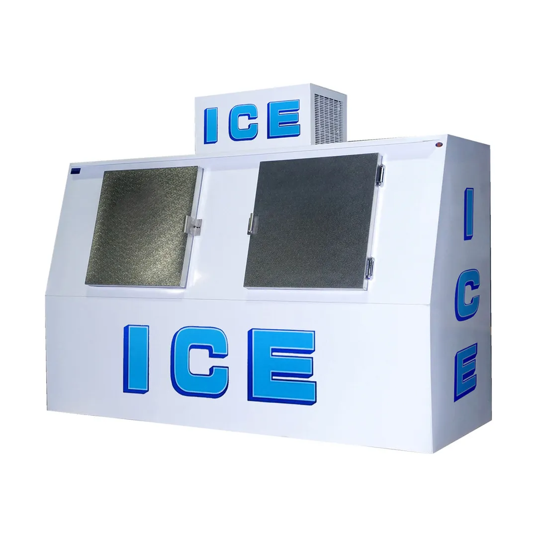 Polar Temp 900CW 96" Outdoor Ice Merchandiser w/ Solid Door, Cold Wall, 90 cu. ft.