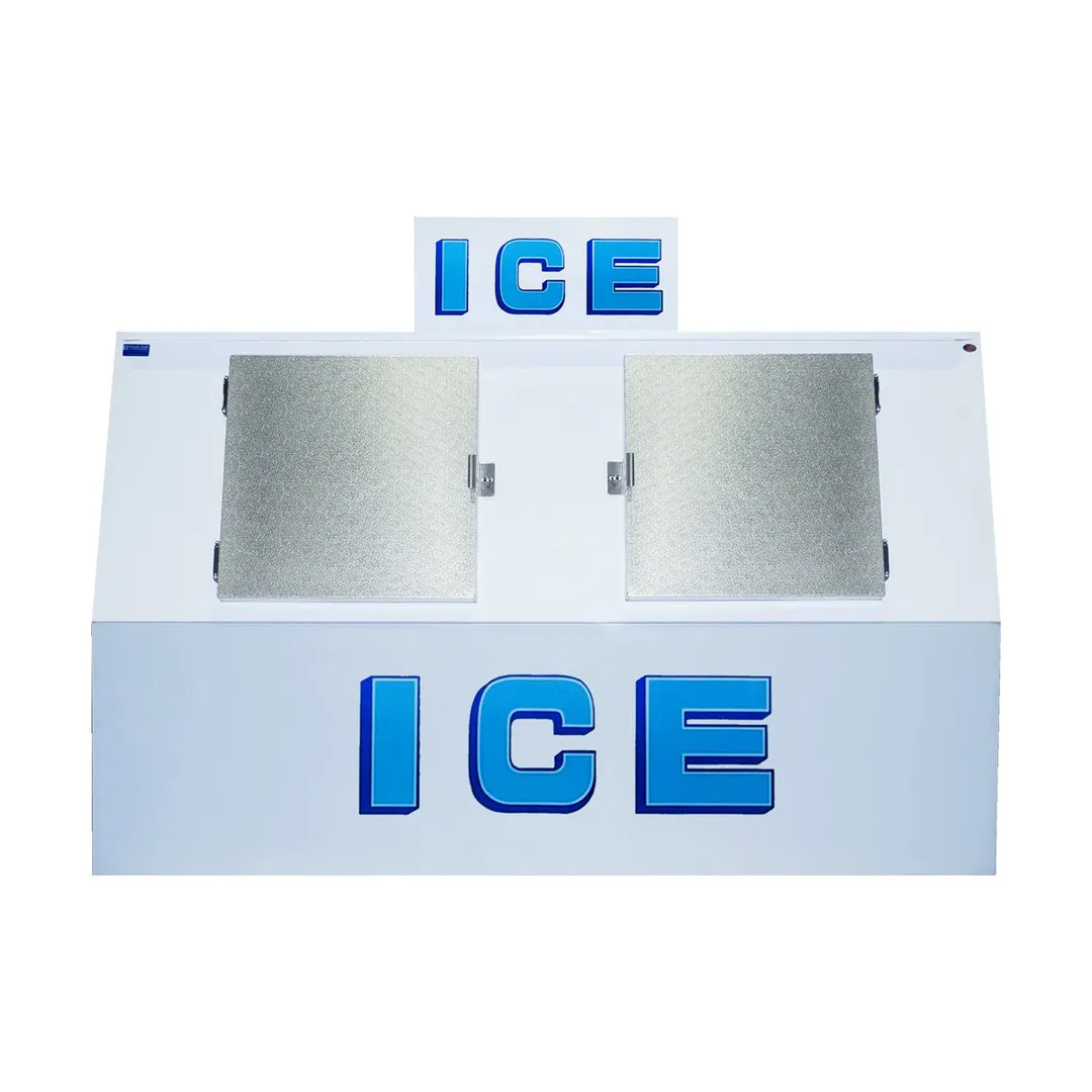 Polar Temp 900CW 96" Outdoor Ice Merchandiser w/ Solid Door, Cold Wall, 90 cu. ft.