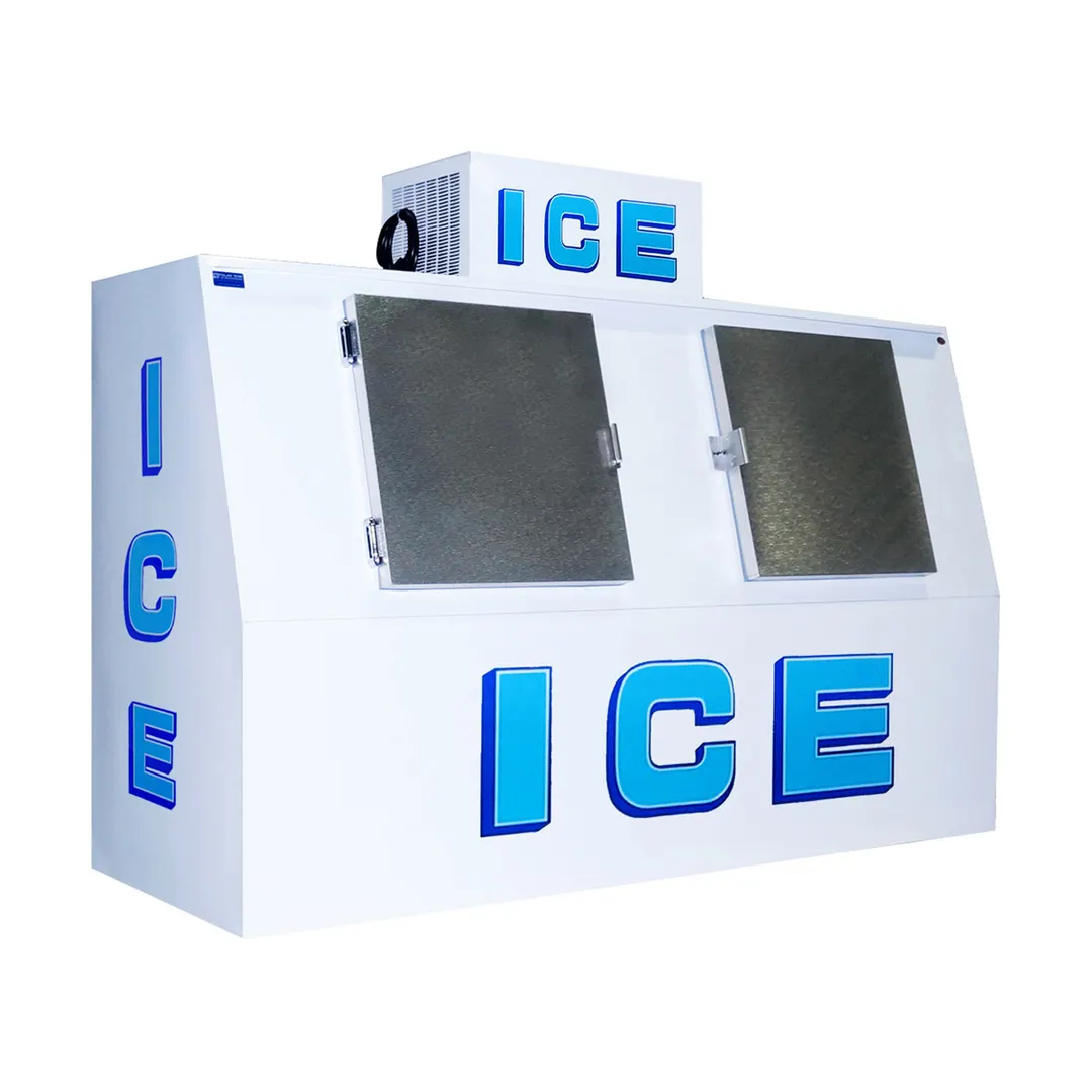 Polar Temp 900CW 96" Outdoor Ice Merchandiser w/ Solid Door, Cold Wall, 90 cu. ft.