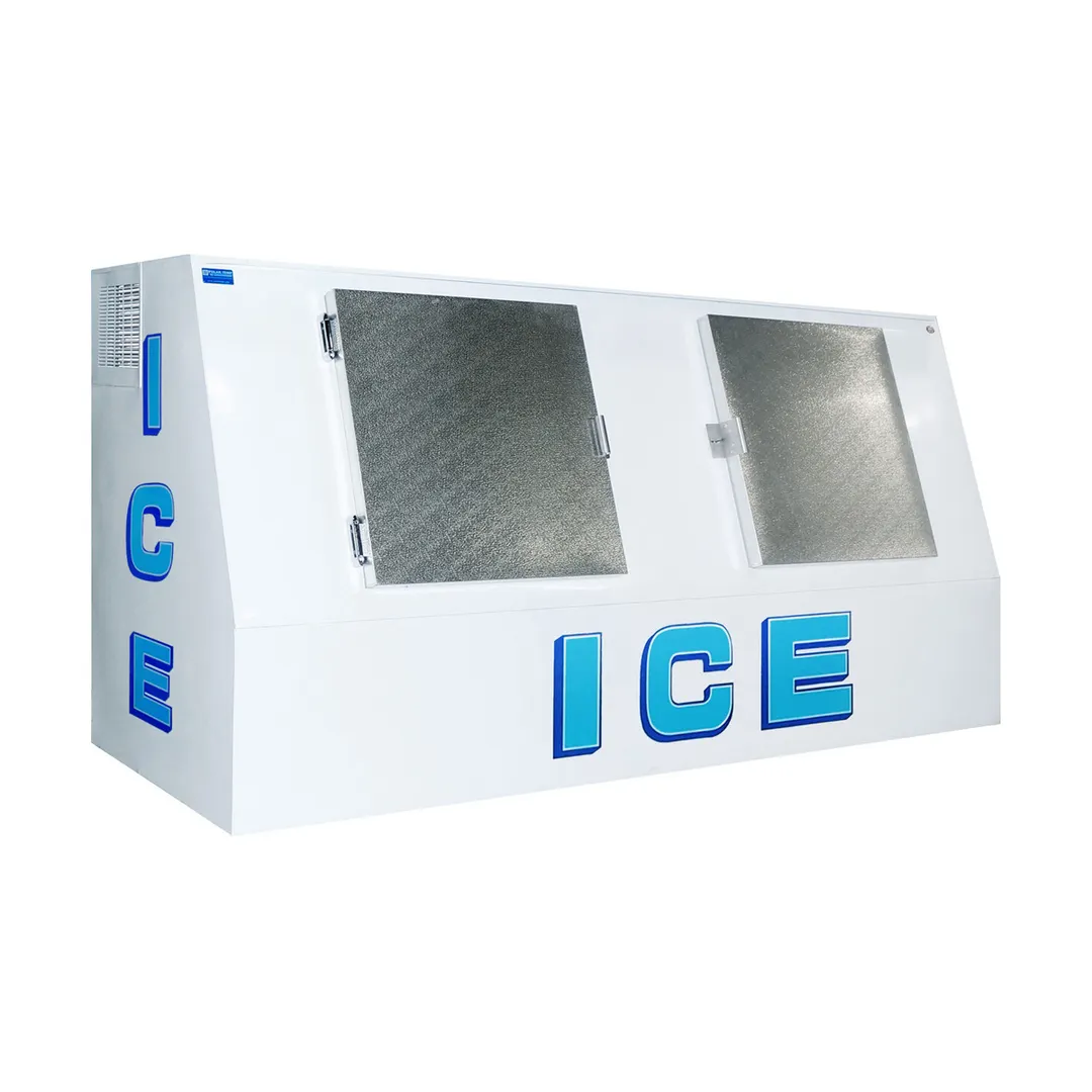 Polar Temp VT570AD 96" Outdoor Ice Merchandiser w/ Solid Door, Auto Defrost, 60 cu. ft.