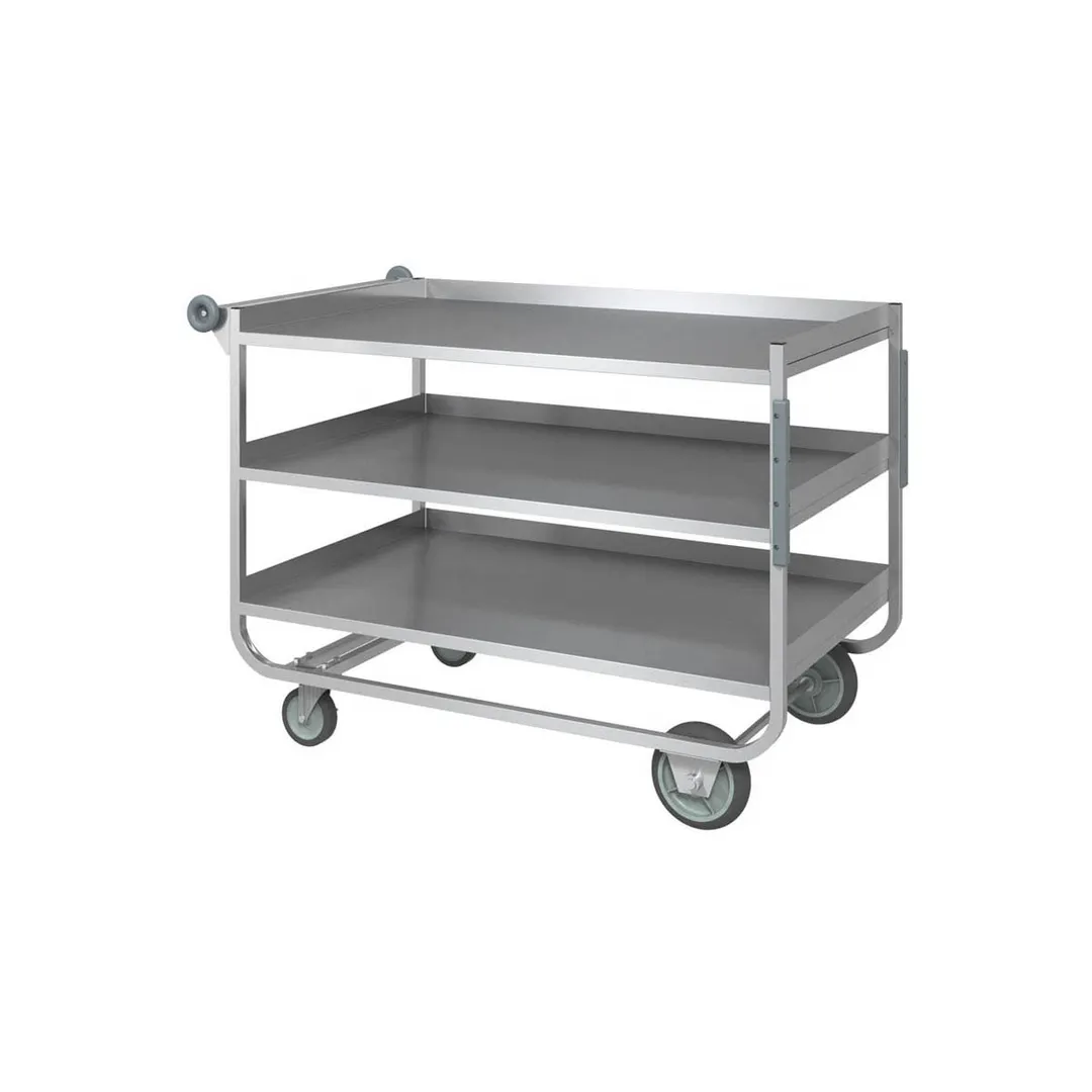 Piper Products 1-UCM-3 Stainless Steel 3 Medium Shelf Utility / Delivery Cart w/ 1000 lb. Capacity