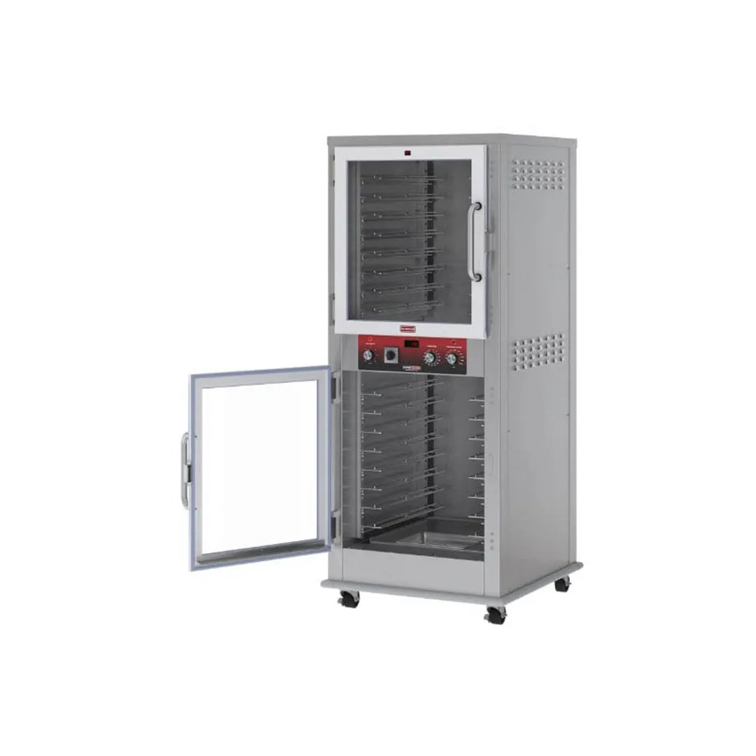 Piper Products 1016-SS-D 2-Compartment Heated Holding Cabinet, Stainless Steel, Dutch Doors, Holds 16 18"x26" Trays or 32 12"x20" Pans