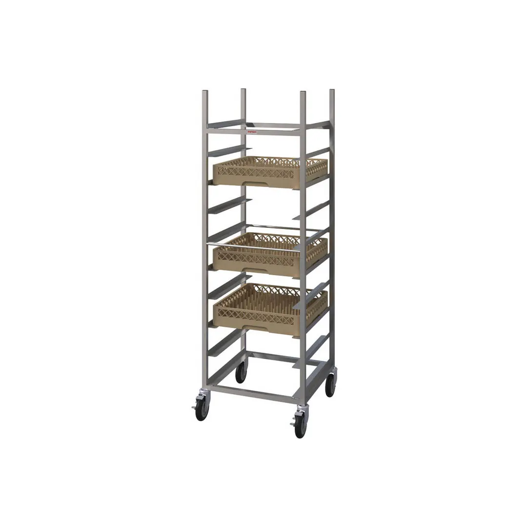 Piper Products 210 10 Pan Aluminum Econoline Glass Rack with 6" Bottom Load Slides