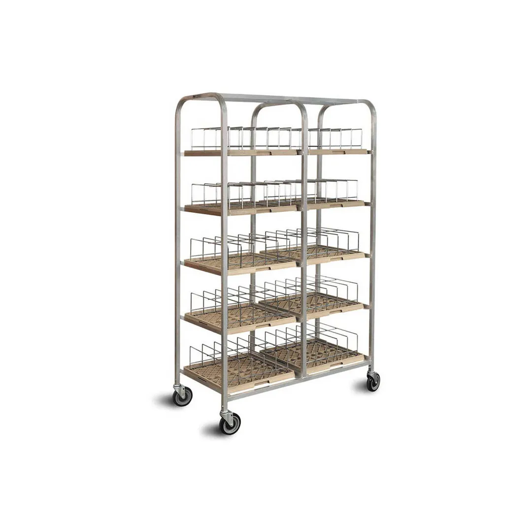 Piper Products 411-1152 Aluminum Dome Storage Cart with 150 Dome Capacity