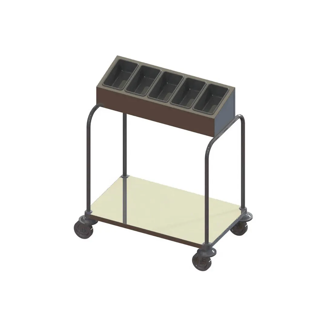 Piper Products 715-1-P10 Tray & Silver Cart w/ (200) 15" x 20" Trays, 1 Stack w/ 8 Pan Silver Disp