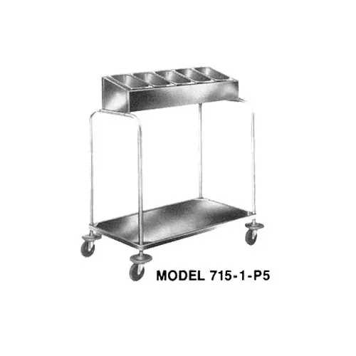 Piper Products 715-1-P8 Tray & Silver Cart w/ (200) 15" x 20" Trays, 1 Stack w/ 8 Pan Silver Disp