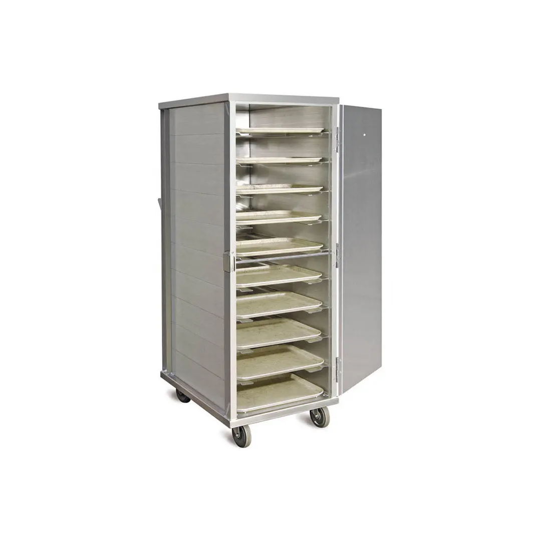 Piper Products AD-9S Aluminum Enclosed Meal Delivery Cart w/ 9 Tray Capacity 