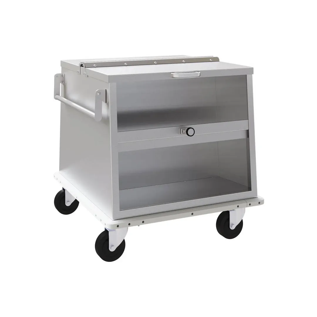 Piper Products DH162-23 23"L Extra Low Enclosed Heated Dish Storage Cart w/ 1 Compartment