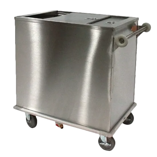 Piper Products ICE-2 Stainless Steel Mobile Ice Bin, 175 lb, Silver