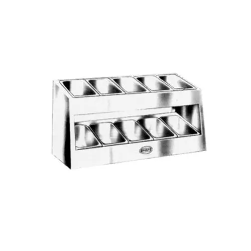 Piper Products P-10 Silverware Dispenser, Stainless Steel, 10‑Compartment, Ten Pans Included