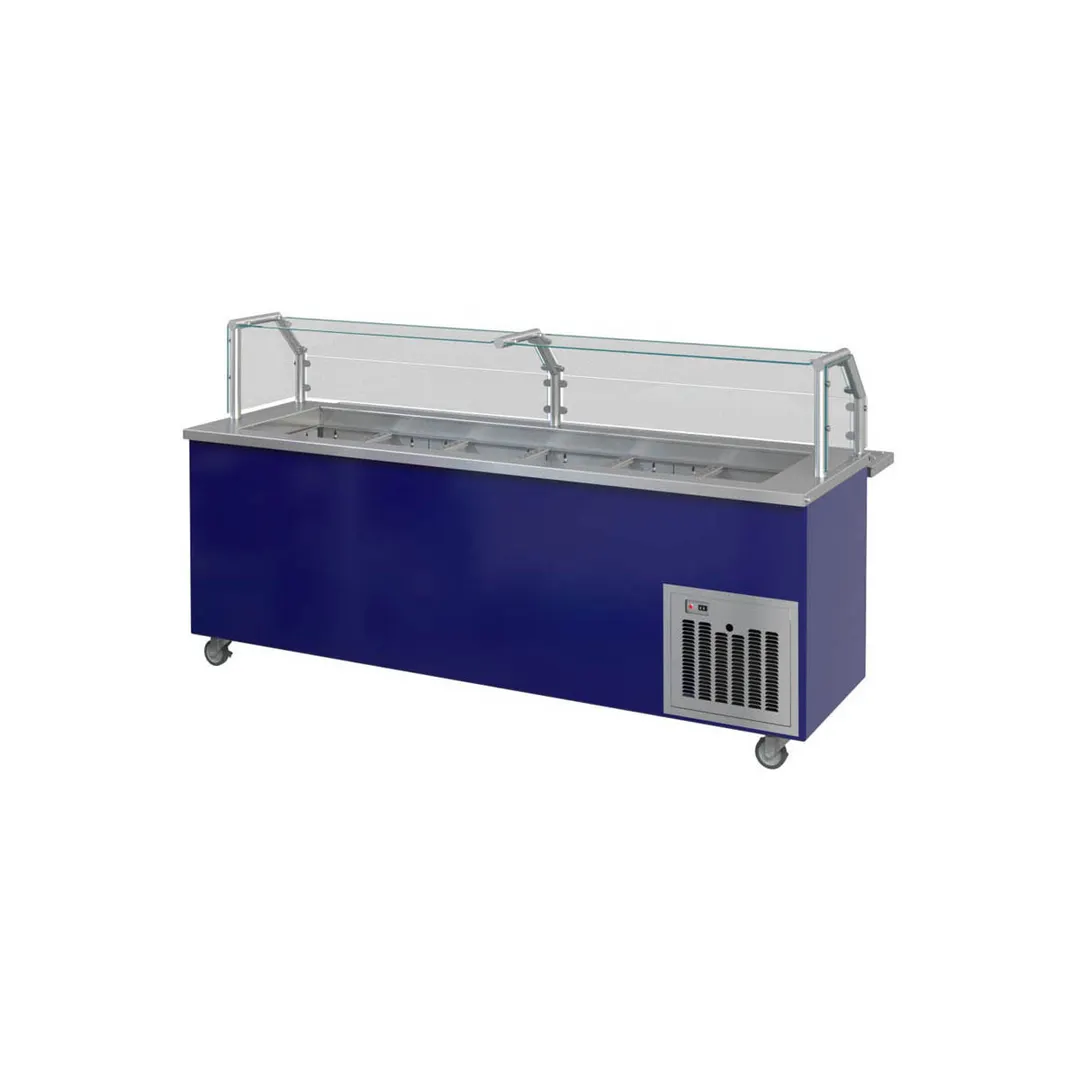 Piper Products R6-BCM 90" Reflections Serving Counter, Refrigerated Cold Pan Unit, (6) Pan