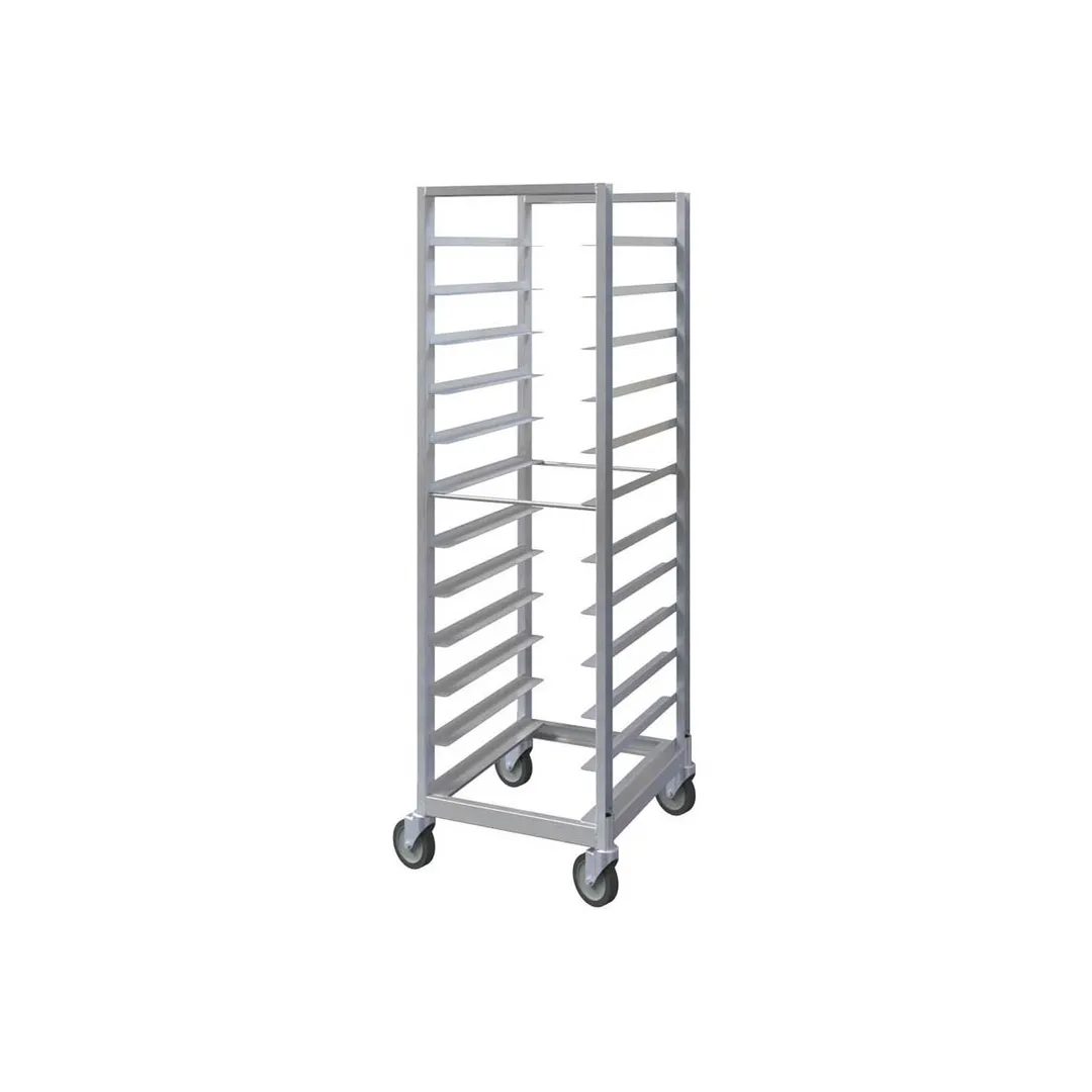 Piper Products RIA64-1826-11 11 Pan Aluminum Front & Rear Load Roll-In Refrigerator Rack w/ 5" Bottom Load Slides
