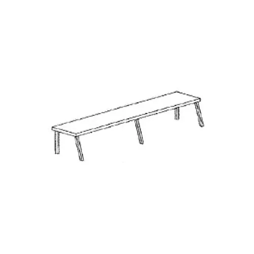 Piper Products ROHS-74 Overhead Shelf, Less Plexiglas (14"), Cafeteria Style