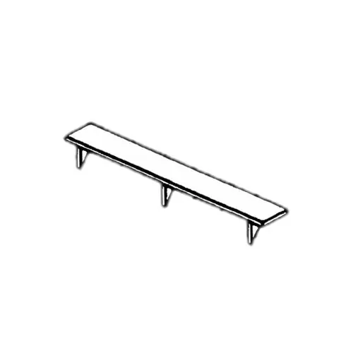 Piper Products RSFB-96 Tray Slide, 10"W, Solid, Flat, Stainless Steel