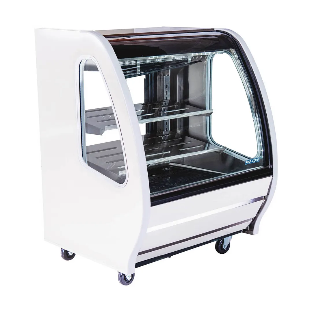 Pro-Kold DDC 40 SS 40" Curved Refrigerated Deli Display Case