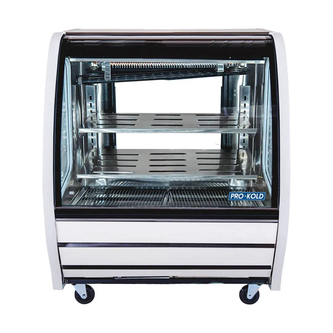 Pro-Kold DDC 40 SS 40" Curved Refrigerated Deli Display Case