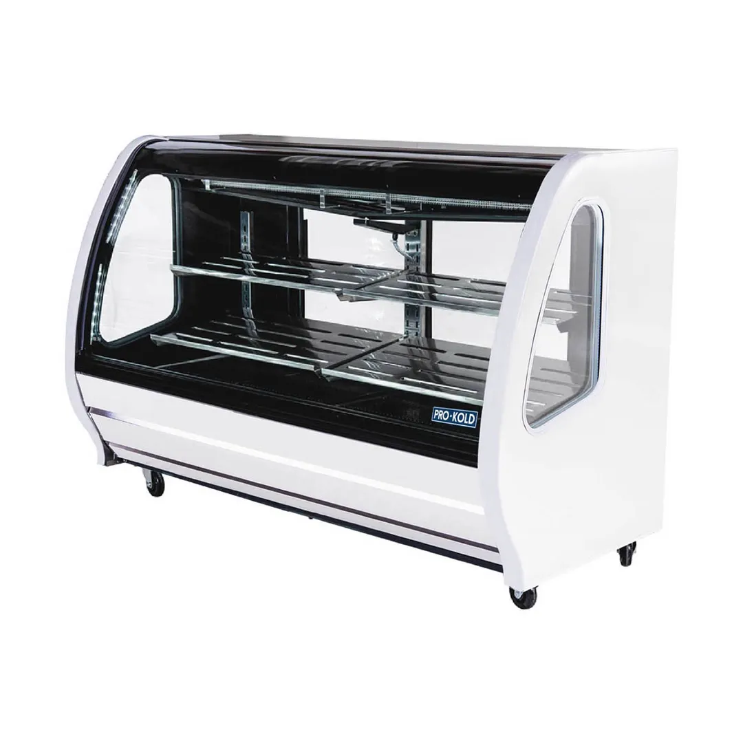 Pro-Kold DDC 80 74" Curved Refrigerated Deli Display Case