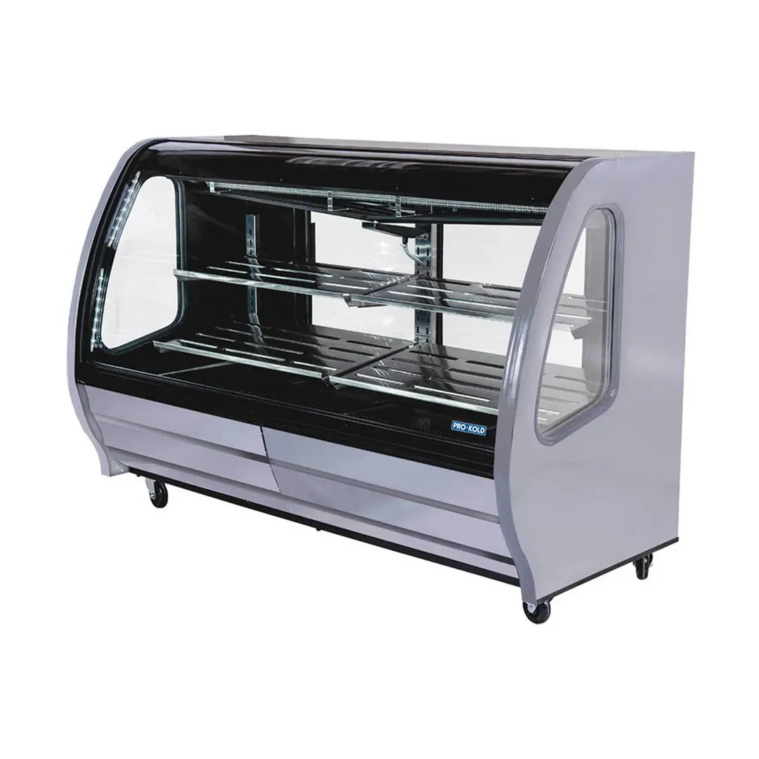Pro-Kold DDC 80 74" Curved Refrigerated Deli Display Case