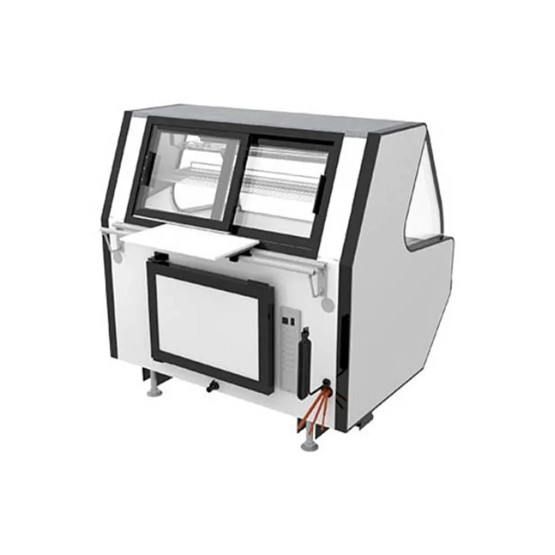 Pro-Kold MCRU 52 W 51" Double Duty Curved Refrigerated Meat Display Case, Remote
