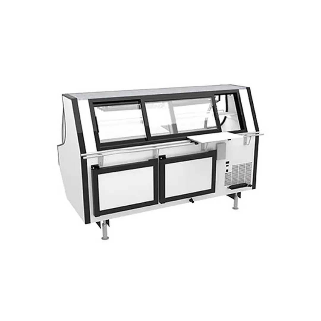 Pro-Kold MCSC 80 W 82" Double Duty Curved Refrigerated Meat Display Case