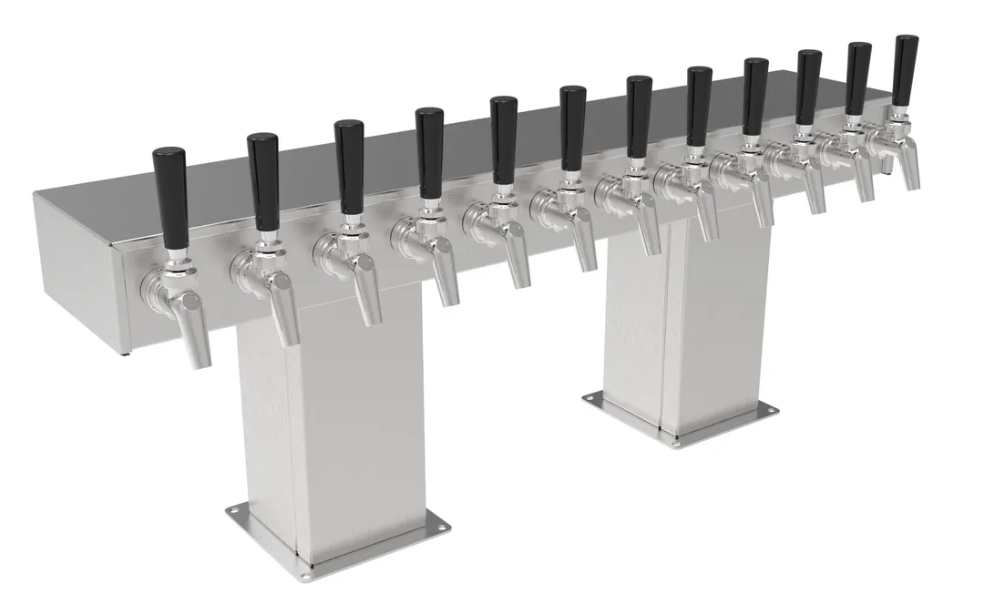 Perlick 3780-8B Bridge Tee Tower – Air‑Cooled Stainless Steel, 8 Faucets, 7‑12 Taps, Draft Beer