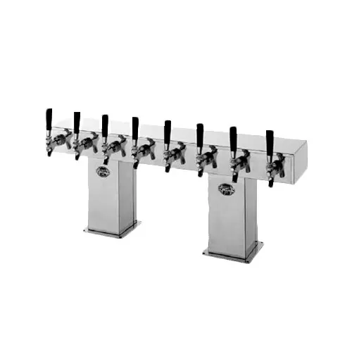 Perlick 4006-10BPC4 Bridge Tee Draft Beer Dispensing Tower, 10 Faucets