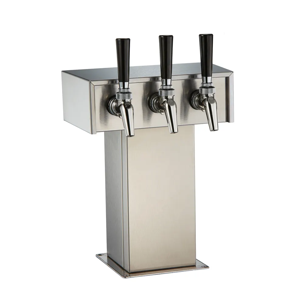 Perlick 4006-3BPC4 Tee Draft Beer Dispensing Tower, 13-1/4" Faucet Clearance