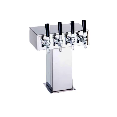 Perlick 4006-4BPC Tee Draft Beer Dispensing Tower, 9-1/2" Faucet Clearance