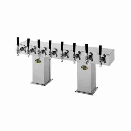 Perlick 4006-8B4 Bridge Tee Draft Beer Dispensing Tower, 13-1/4" Faucet Clearance