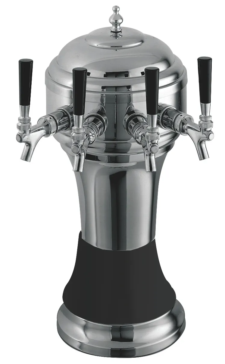 Perlick 4056BK3BPC Roma Draft Beer Dispensing Tower, 3 Faucets