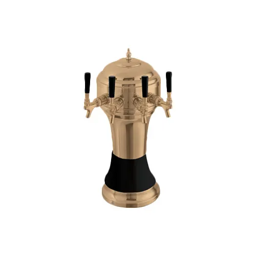 Perlick 4056BK4B Roma Draft Beer Dispensing Tower, 4 Faucets