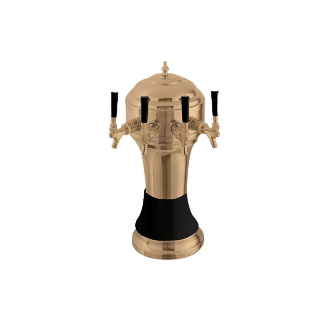 Perlick 4056BK5B Roma Draft Beer Dispensing Tower, 5 Faucets