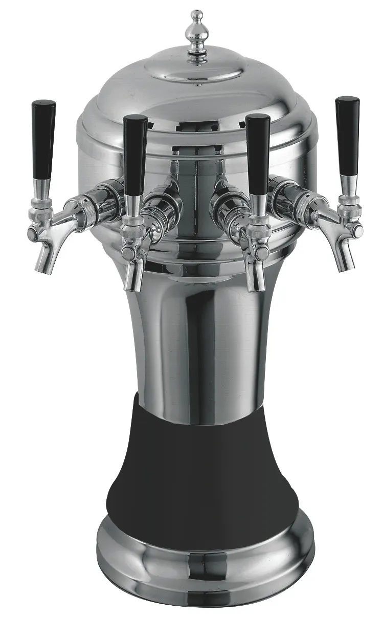Perlick 4056BK5BPC Roma Draft Beer Dispensing Tower, 5 Faucets