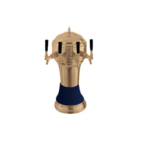 Perlick 4056BL4B Roma Draft Beer Dispensing Tower, 4 Faucets