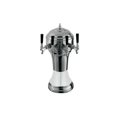 Perlick 4056WH4BPC Roma Draft Beer Dispensing Tower, 4 Faucets