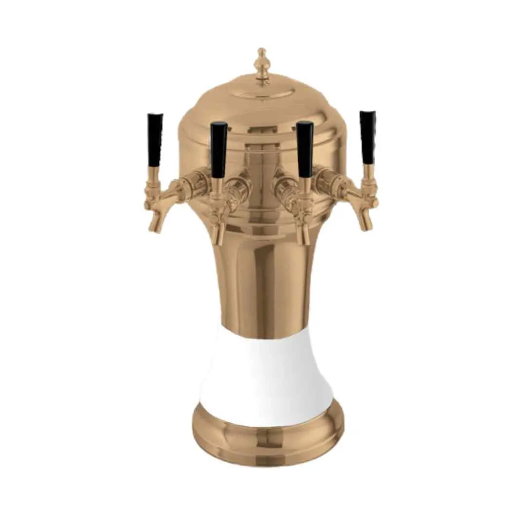 Perlick 4056WH5B Roma Draft Beer Dispensing Tower, 5 Faucets