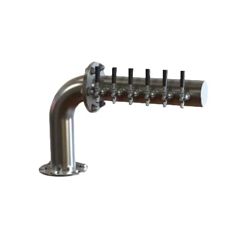 Perlick 4062-6R "L" Brew Pipe Draft Beer Dispensing Tower, 6 Faucets