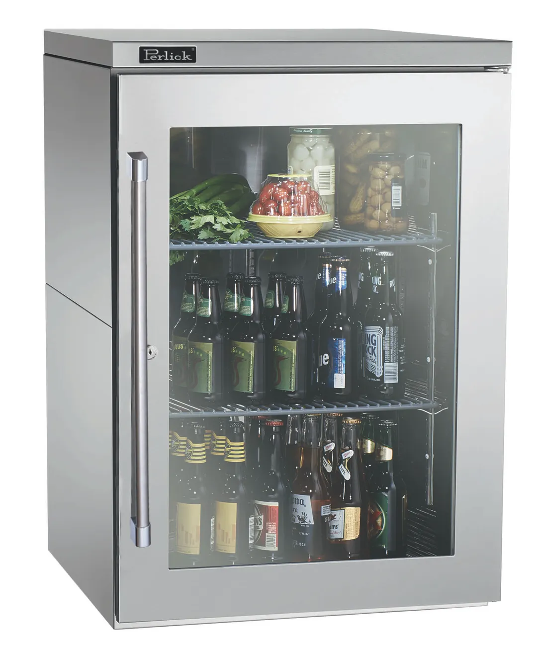 Perlick BBR24 Refrigerated Back Bar Cabinet w/ 7 Cu Ft Capacity, 1 Hinged Door, Remote