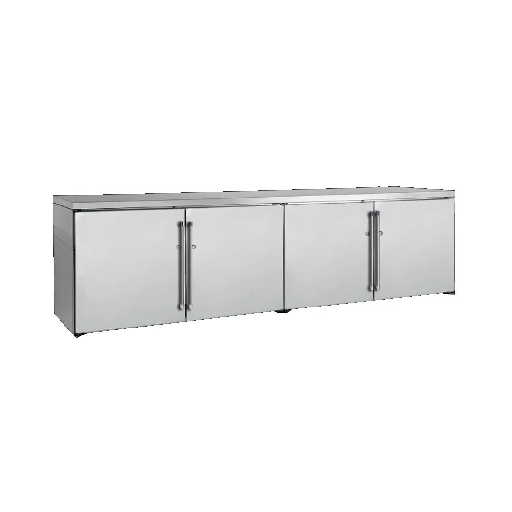 Perlick BBRLP96 Refrigerated Back Bar Cabinet w/ 27 Cu Ft Capacity, 4 Solid Doors, Remote